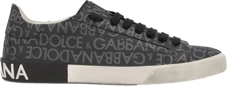 Dolce & Gabbana Portofino Jacquard Logo Sneakers