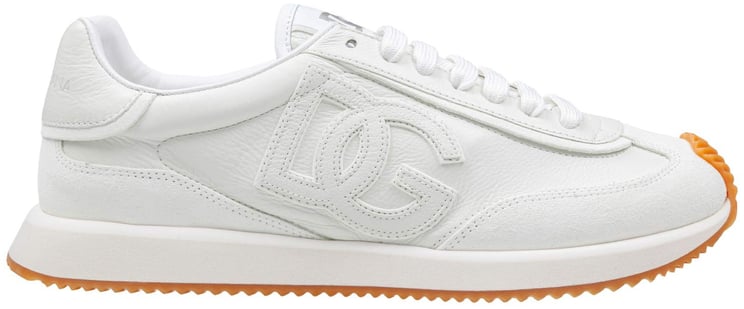 Dolce & Gabbana Dolce & gabbana leather and suede cushion sneakers, white