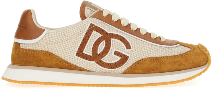 Dolce & Gabbana Dolce&gabbana Multicolor mesh and split leather Cushion sneakers