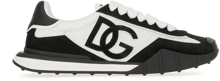 Dolce & Gabbana Dolce&gabbana Two-tone suede and nylon DG Athletic sneakers