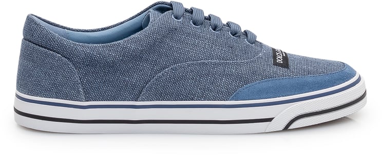 Dolce & Gabbana Sneaker Bassa in Tessuto con Lacci