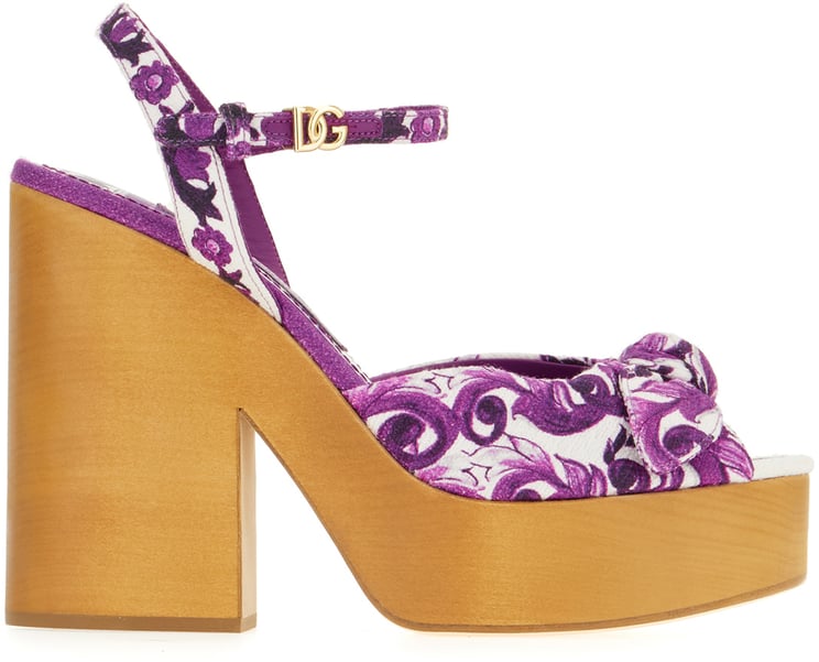 Dolce & Gabbana Dolce&gabbana Embroidered fabric sandals