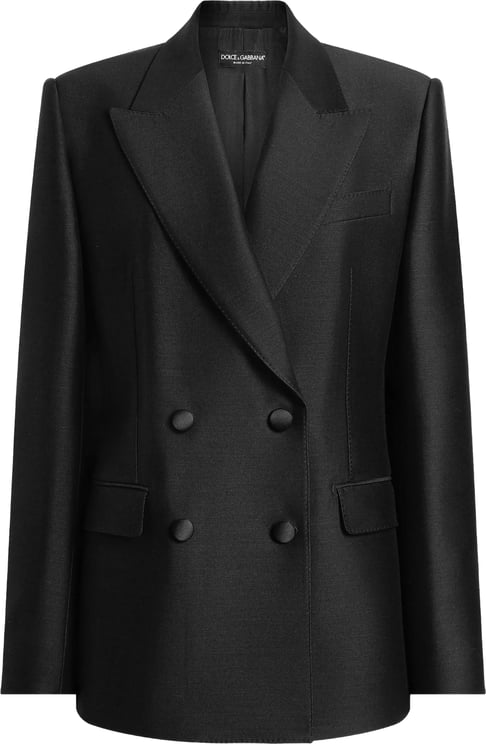 Dolce & Gabbana Double-Breasted Tailored Black Wool Blazer