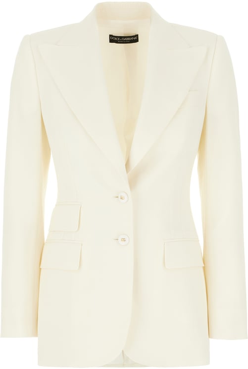 Dolce & Gabbana Dolce&gabbana Ivory stretch wool blazer