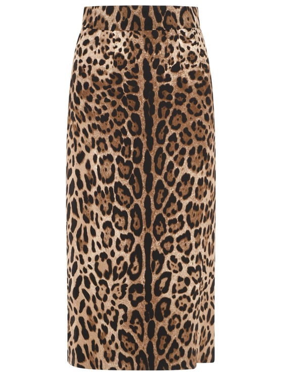 Dolce & Gabbana Leopard Viscose Skirt