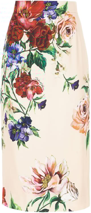 Dolce & Gabbana Dolce&gabbana Printed stretch viscose skirt