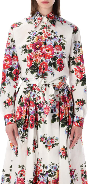 Dolce & Gabbana Shirt Mazzo Di Fiori White Multicolor Print
