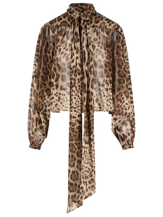Dolce & Gabbana Leopard Print Silk Shirt