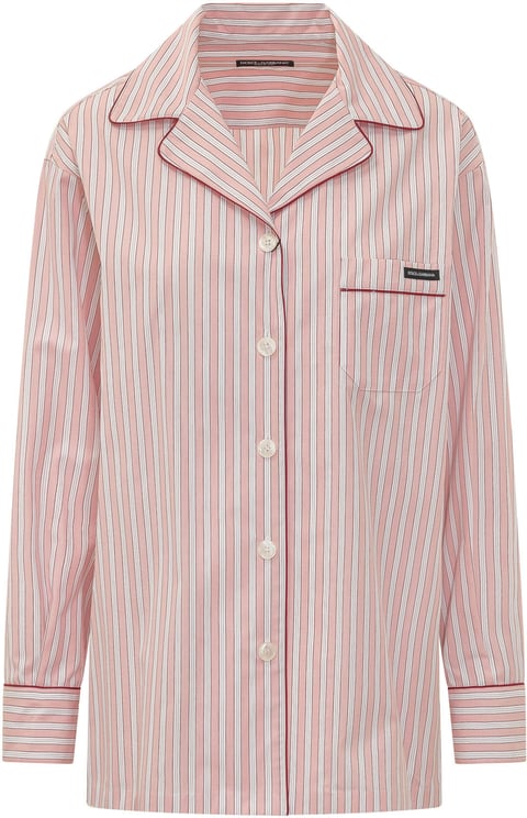Dolce & Gabbana Camicia a Righe con Colletto e Tasca