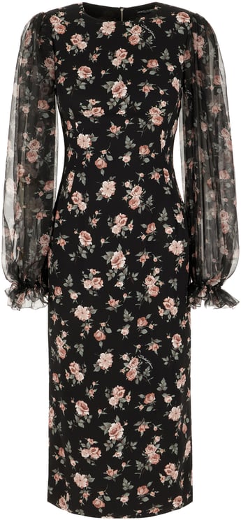 Dolce & Gabbana Dolce&gabbana Printed stretch silk dress