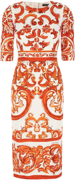 Dolce & Gabbana Dolce&gabbana Printed stretch silk dress
