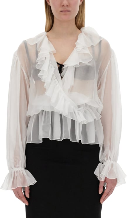 Dolce & Gabbana Chiffon Blouse With Ruffles