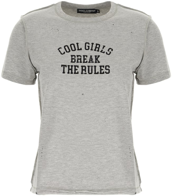 Dolce & Gabbana Dolce&gabbana Grey cotton blend t-shirt