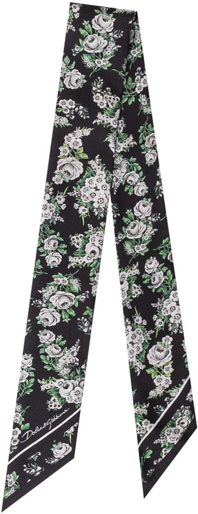 Dolce & Gabbana Bandeau in Seta con Stampa Floreale