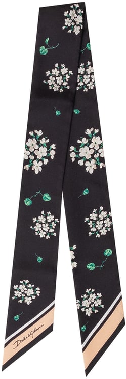 Dolce & Gabbana Bandeau in Seta con Stampa Floreale