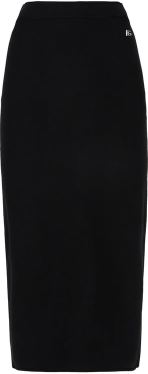 Dolce & Gabbana Dolce&gabbana Black stretch viscose blend skirt