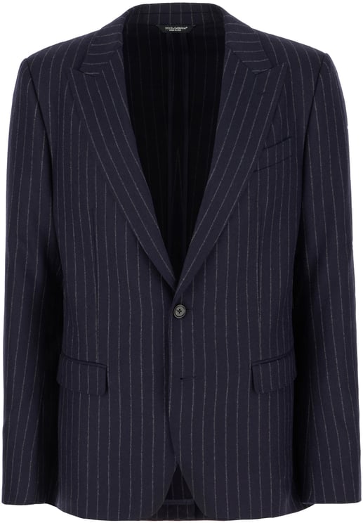 Dolce & Gabbana Dolce&gabbana Embroidered stretch wool blend blazer