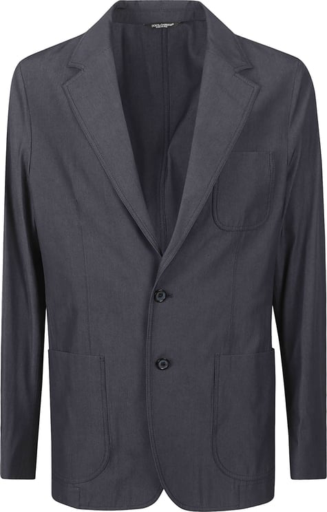 Dolce & Gabbana Tailored Blue Jacket With Notched Lapel