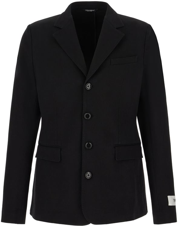 Dolce & Gabbana Dolce&gabbana Black stretch cotton blend blazer