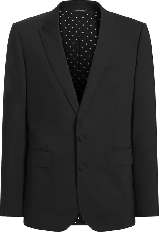 Dolce & Gabbana Tailored Black Wool Notch Lapel Blazer