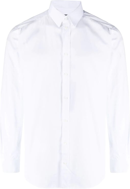 Dolce & Gabbana Fitted White Italian Collar Cotton Shirt