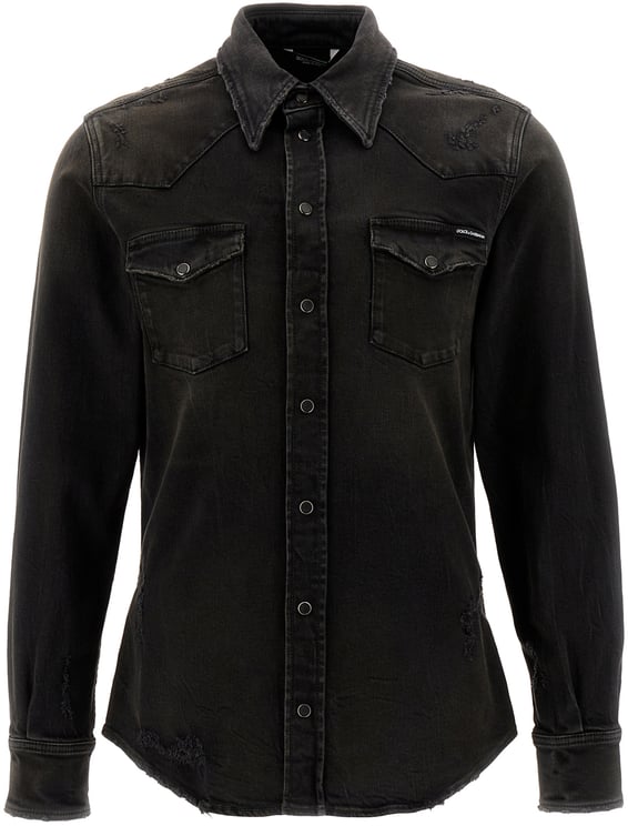Dolce & Gabbana Dolce&gabbana Slate stretch denim shirt
