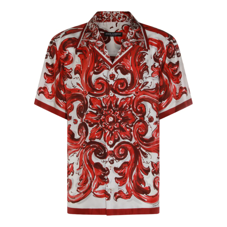 Dolce & Gabbana Baroque-Inspired Short-Sleeve Shirt