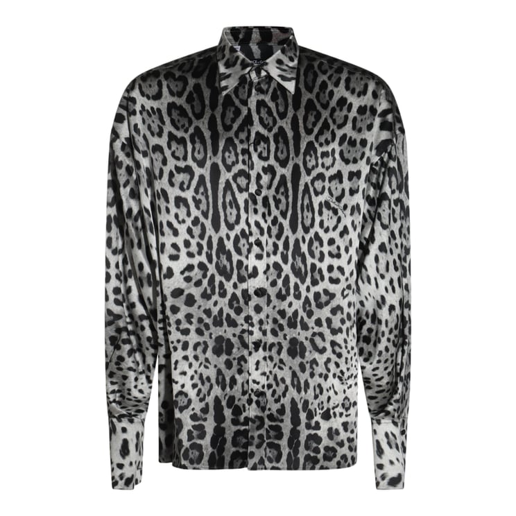 Dolce & Gabbana Bold Animal Print Casual Shirt with Classic Collar