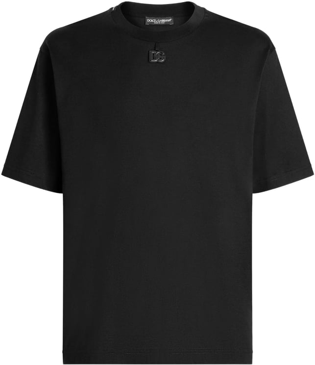 Dolce & Gabbana Black Classic Crew Neck Logo T-Shirt