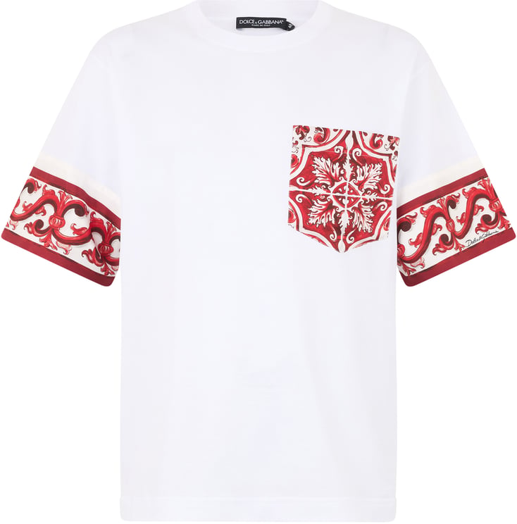 Dolce & Gabbana Cotton blend silk T-shirt with pocket