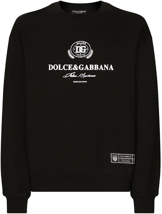 Dolce & Gabbana Felpa in jersey con stampa logo D&G