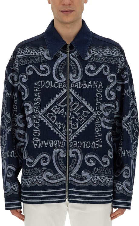 Dolce & Gabbana Navy Print Cardigan