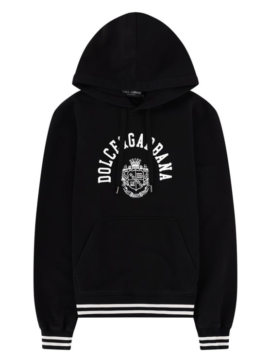 Dolce & Gabbana Black Cotton Hoodie