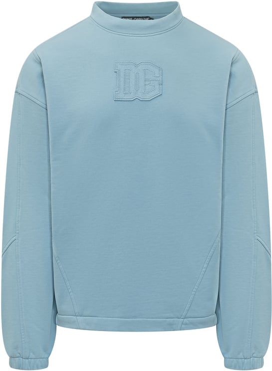Dolce & Gabbana Felpa Girocollo con Logo Ricamato