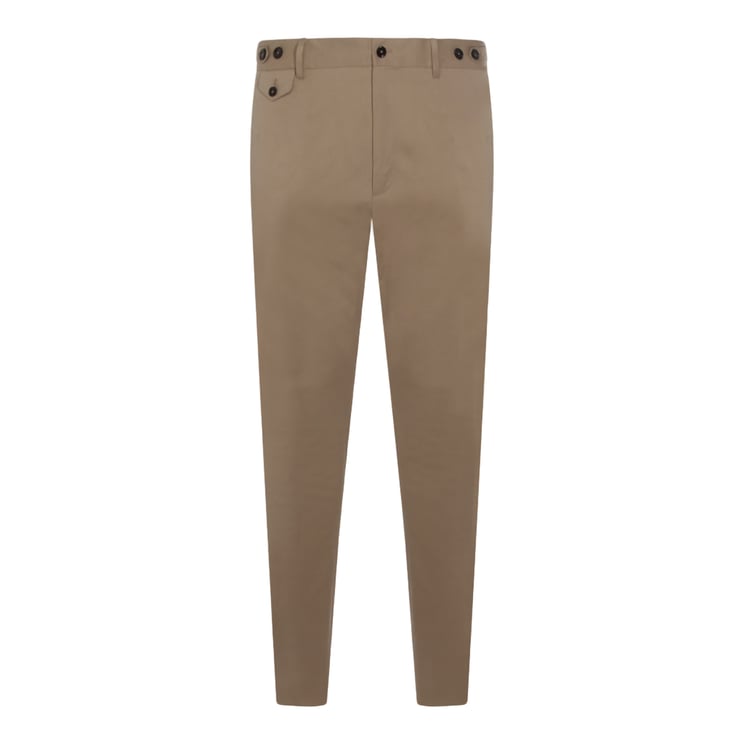 Dolce & Gabbana Tailored Beige Trousers with Button Details