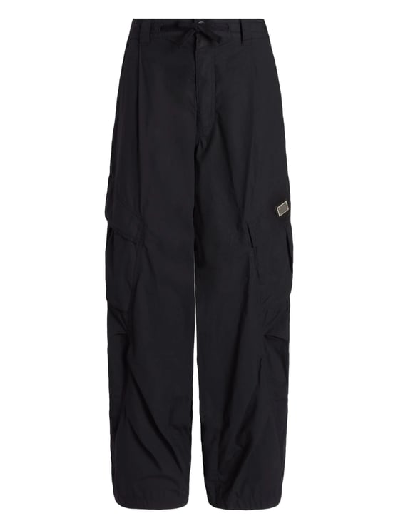 Dolce & Gabbana Wide-Leg Cotton Cargo Drawstring Waist Pants