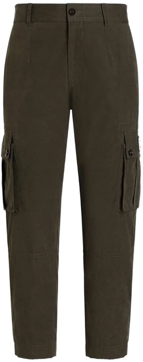 Dolce & Gabbana Black Cropped Cargo Flap Pocket Pants