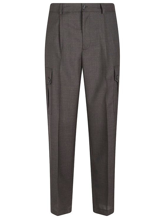 Dolce & Gabbana Straight-Leg Tailored Trousers with Textured Fabric