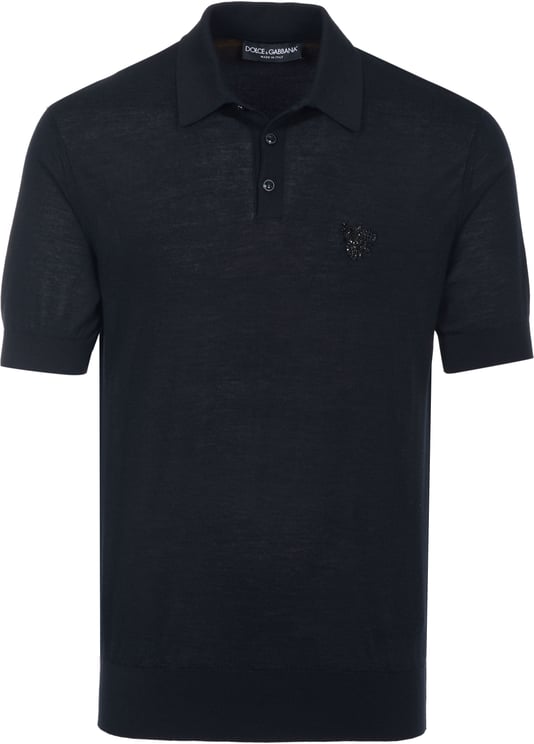 Dolce & Gabbana Dolce & Gabbana Henley Strickpolo schwarz