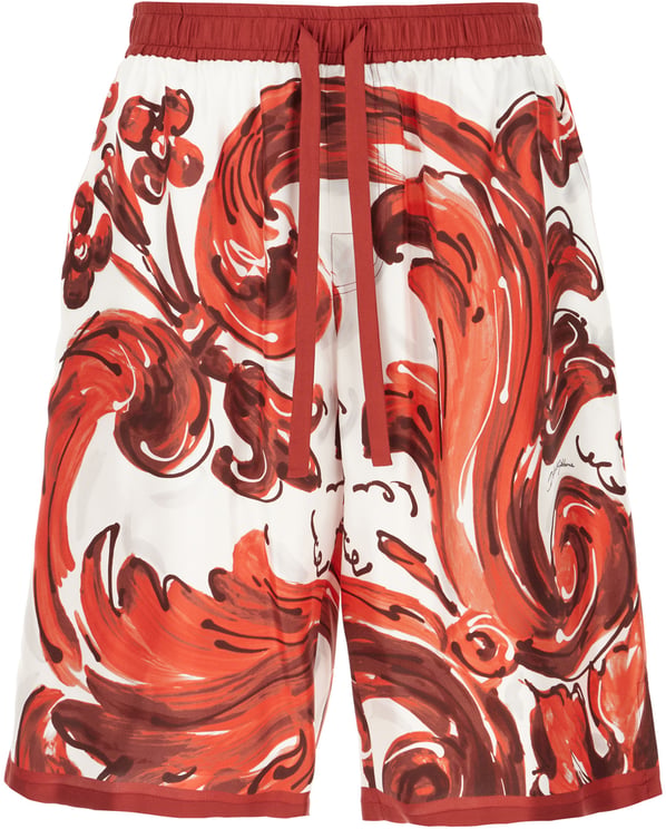 Dolce & Gabbana Dolce&gabbana Printed silk bermuda shorts