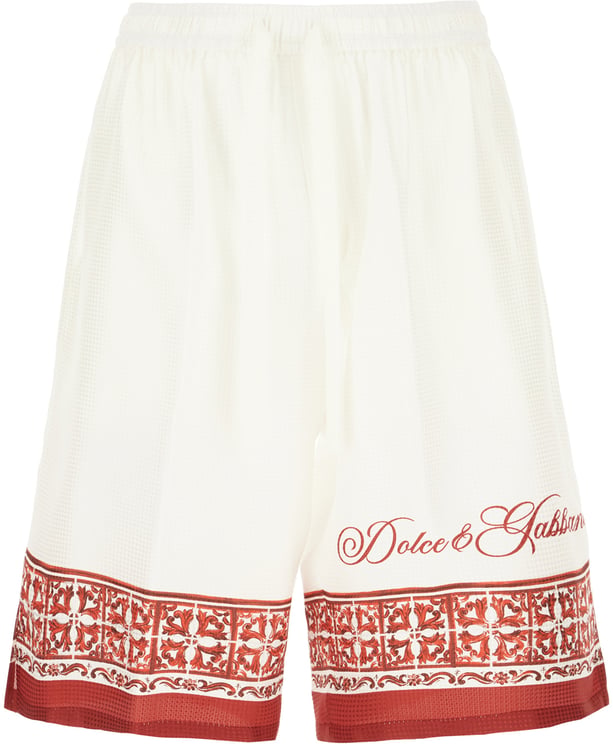 Dolce & Gabbana Dolce&gabbana Printed silk bermuda shorts