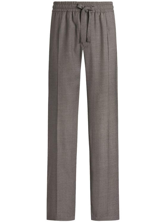 Dolce & Gabbana Relaxed Fit Straight Leg Trousers with Adjustable Drawstring