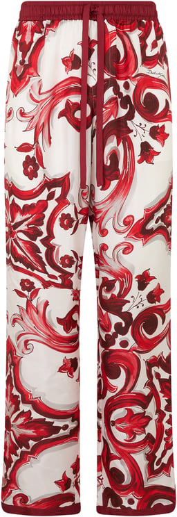 Dolce & Gabbana Printed silk trousers