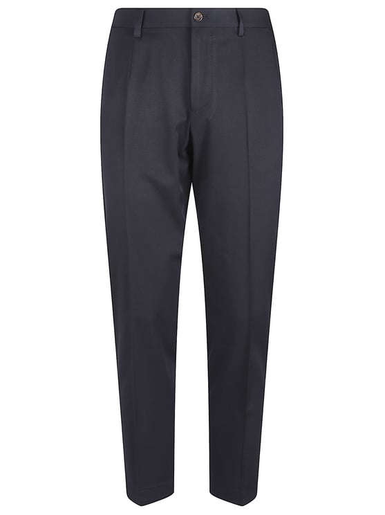 Dolce & Gabbana Tailored Fit Black Trousers with Button Closure