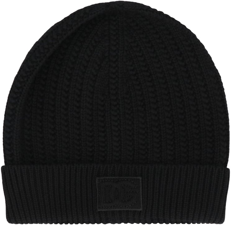 Dolce & Gabbana Black knit wool hat