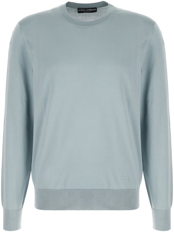 Dolce & Gabbana Dolce&gabbana Pastel light blue silk sweater
