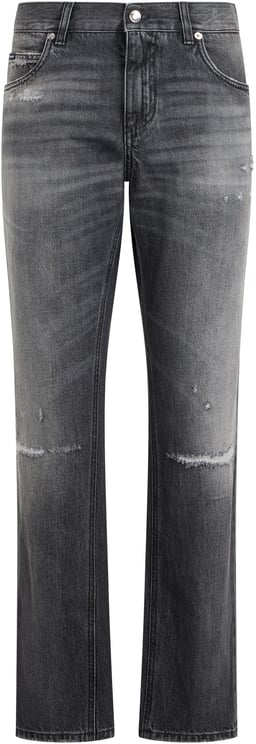 Dolce & Gabbana Straight Jeans in Faded Denim