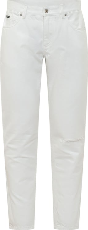 Dolce & Gabbana Pantaloni a Cinque Tasche con Strappo