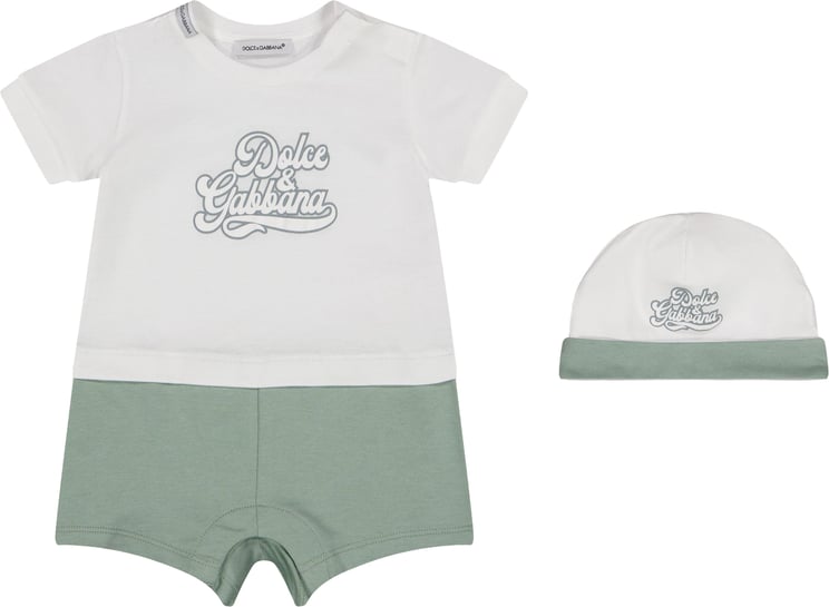Dolce & Gabbana Dolce & Gabbana Baby Jongens Boxpakje In Licht Groen