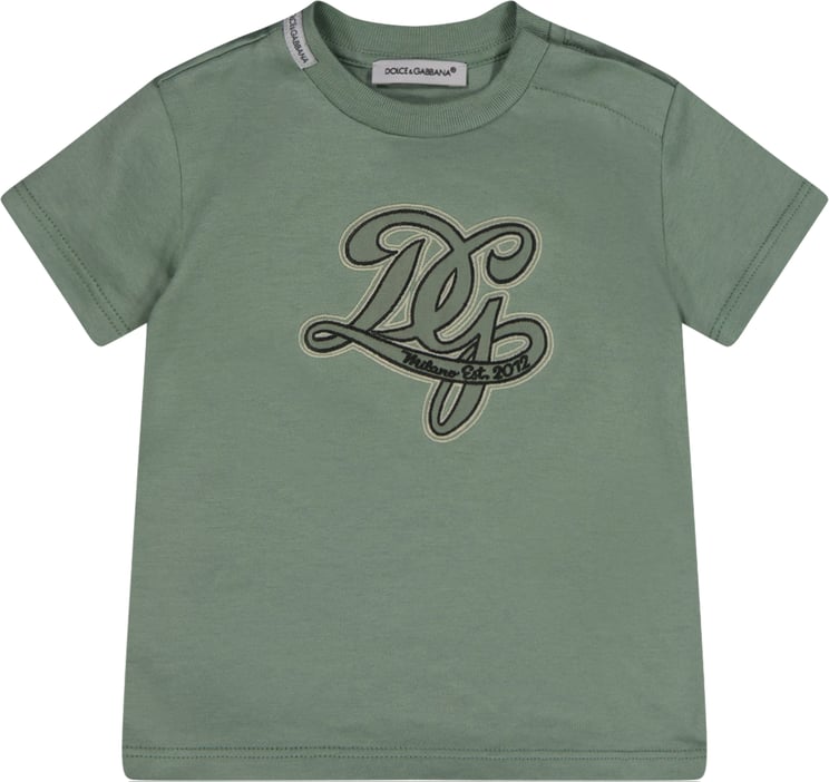 Dolce & Gabbana Dolce & Gabbana Baby Jongens T-Shirt In Licht Groen